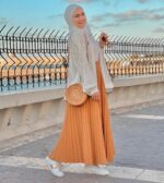 Circle Pleated Skirt