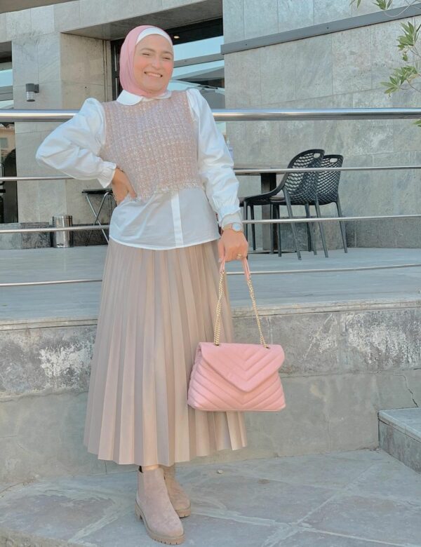 Circle Pleated Skirt