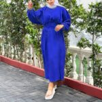 Blue Linen Dress