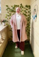 Plus Size Pink Wool Coat