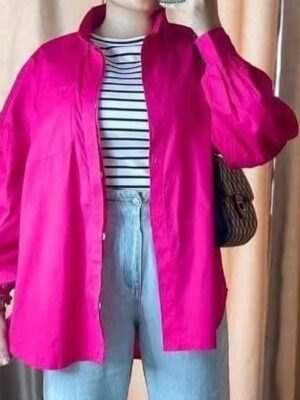 Oversized Poplin Shirt (100% Cotton)