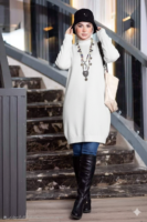 Basic Wool Knitted Tunic - Off White