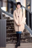Basic Wool Knitted Tunic -  Beige