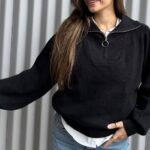 Quarter-zip Knit Sweater