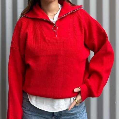 Quarter-zip Knit Sweater