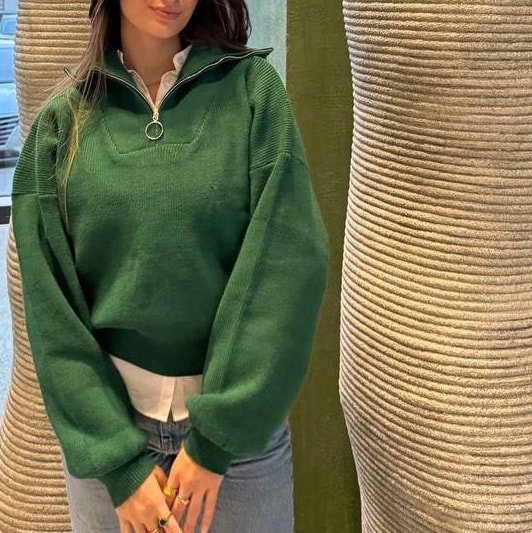 Quarter-zip Knit Sweater