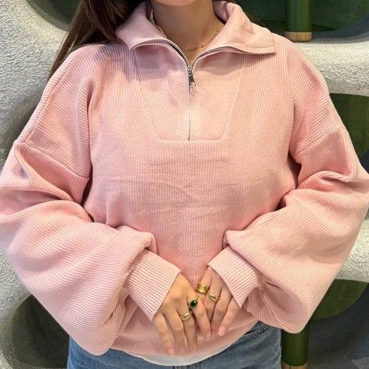 Quarter-zip Knit Sweater