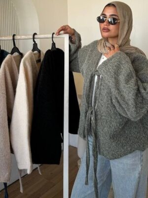 Tie-Front Cardigan Jacket