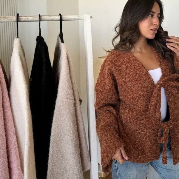 Tie-Front Cardigan Jacket