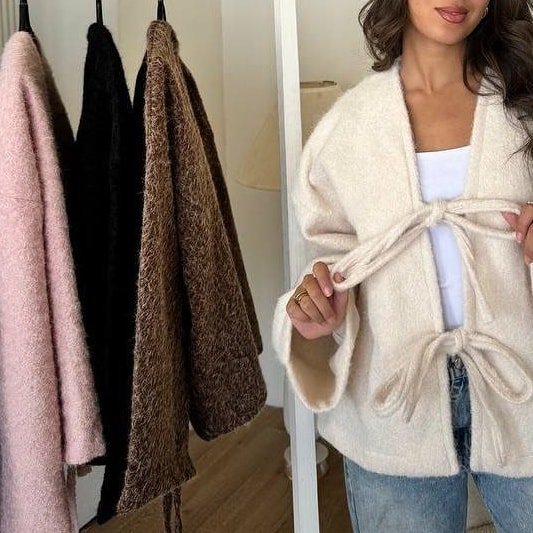 Tie-Front Cardigan Jacket
