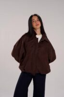Suede Oversized Jacket - Brown
