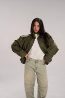 Suede Oversized Jacket - Olive