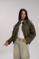 Suede Oversized Jacket - Olive