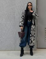 "Jacquard" Wool Cardigan