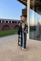 "Jacquard" Wool Cardigan