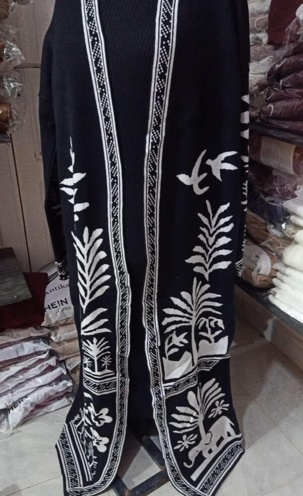 "Jacquard" Wool Cardigan.