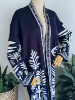 "Jacquard" Wool Cardigan.