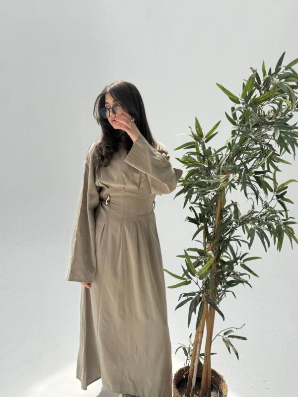 The Gilded Pleat Maxi Dress