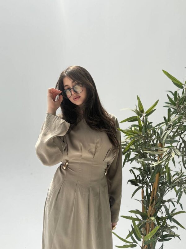 The Gilded Pleat Maxi Dress