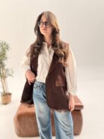 The Lace-Trimmed Tailored Vest