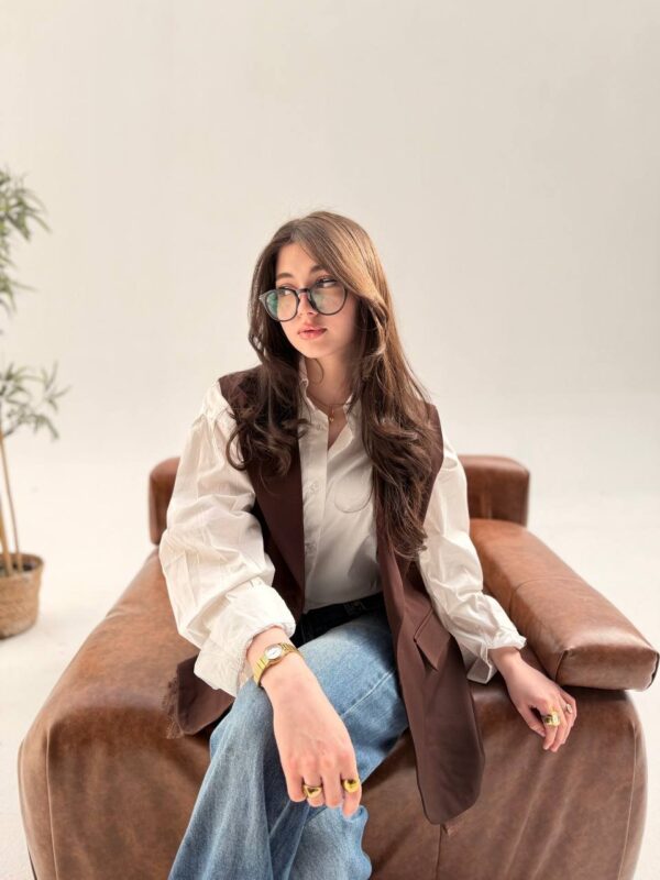 The Lace-Trimmed Tailored Vest