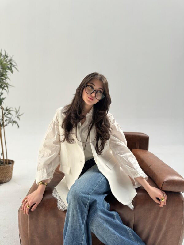 The Lace-Trimmed Tailored Vest