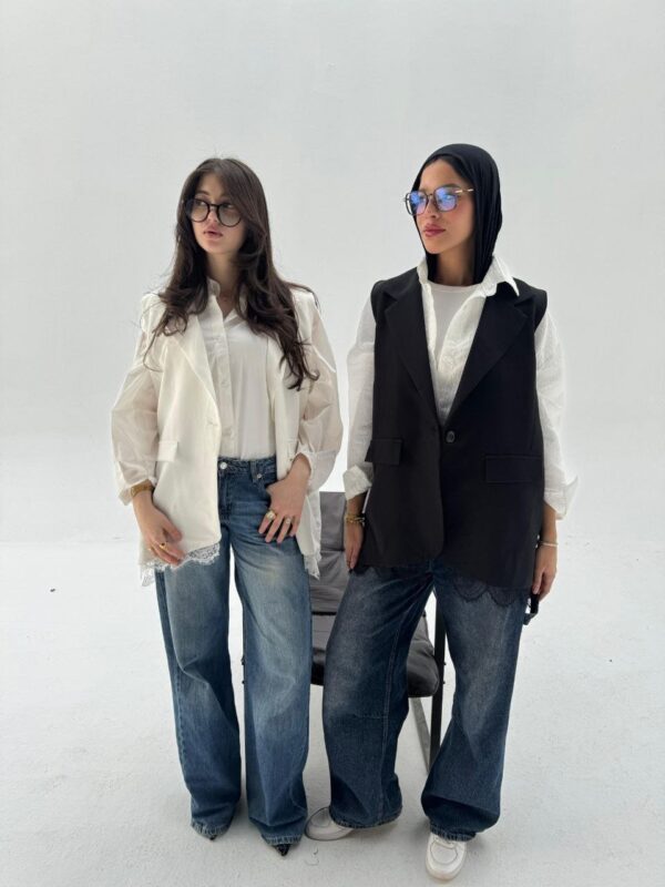 The Lace-Trimmed Tailored Vest