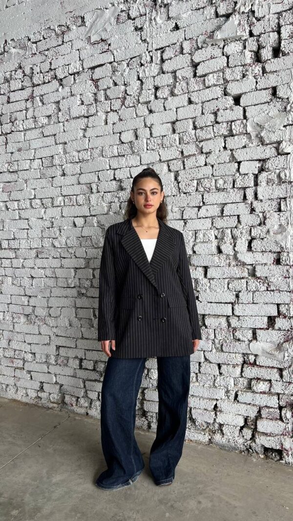 The Over-sized Pinstripe Power Blazer