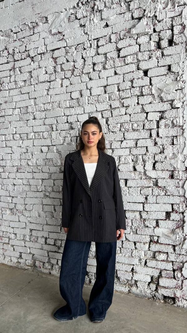 The Over-sized Pinstripe Power Blazer