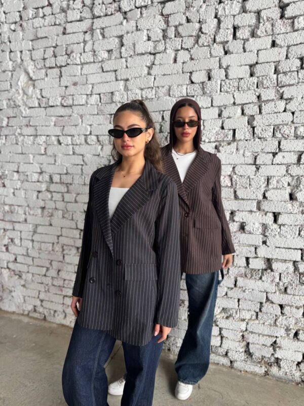 The Over-sized Pinstripe Power Blazer