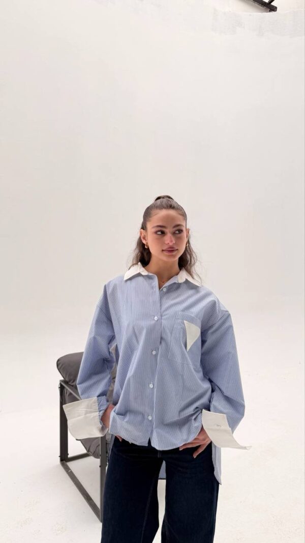 The Color-Block Stripe Over-Shirt