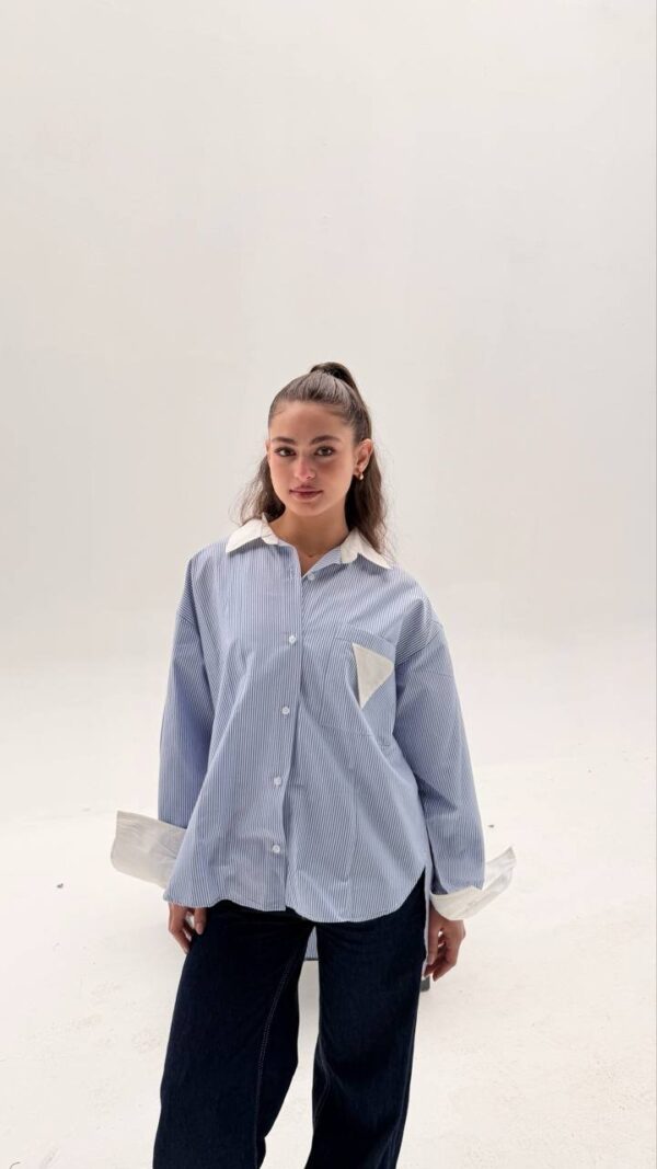 The Color-Block Stripe Over-Shirt