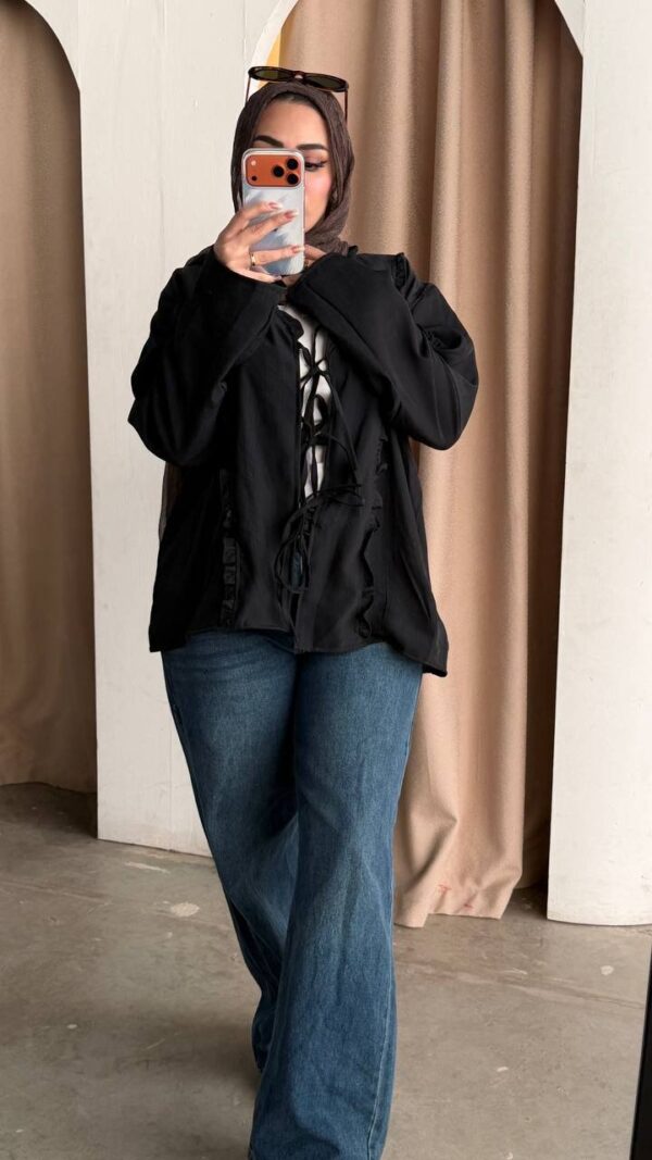 The Ruffled Linen Tie-Front Shirt