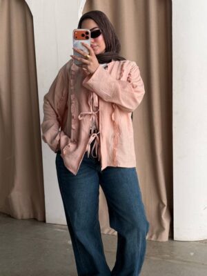 The Ruffled Linen Tie-Front Shirt