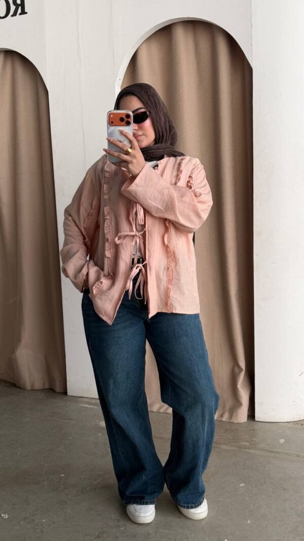 The Ruffled Linen Tie-Front Shirt