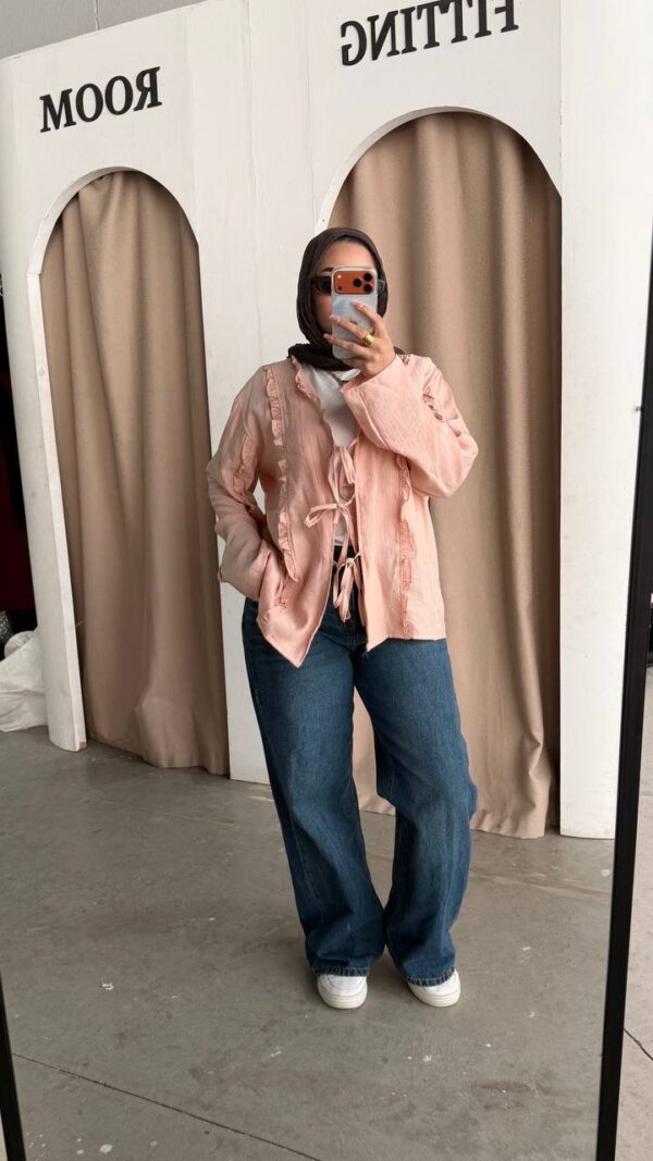 The Ruffled Linen Tie-Front Shirt