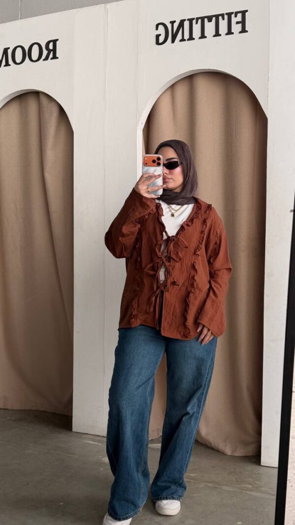 The Ruffled Linen Tie-Front Shirt