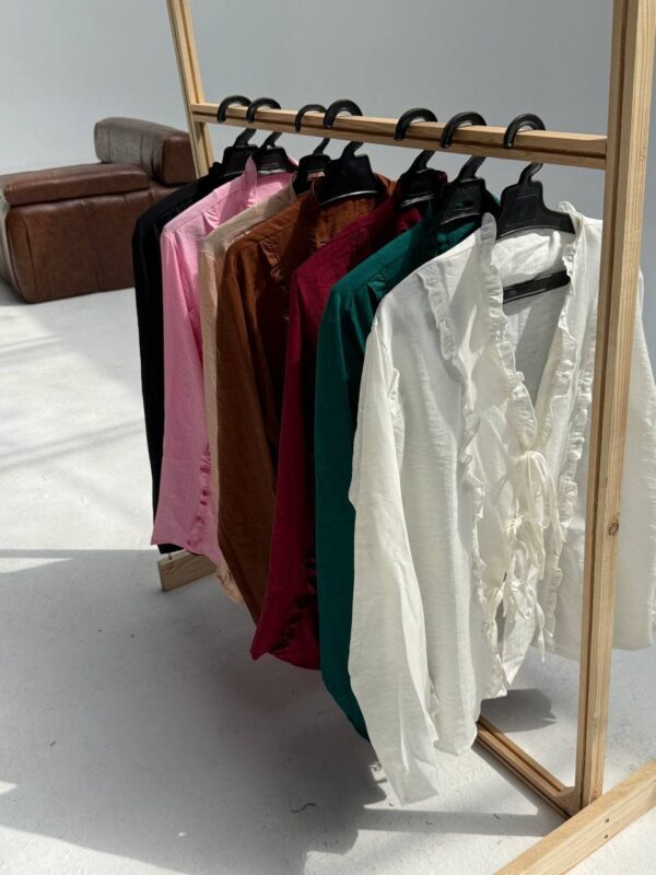 The Ruffled Linen Tie-Front Shirt