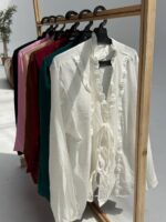 The Ruffled Linen Tie-Front Shirt