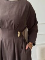 The Gilded Pleat Maxi Dress