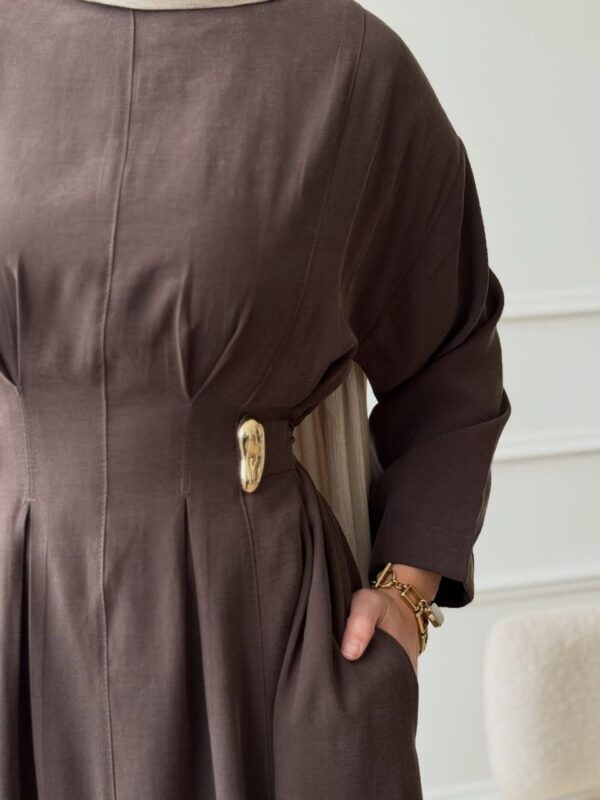 The Gilded Pleat Maxi Dress