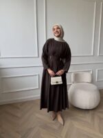 The Gilded Pleat Maxi Dress