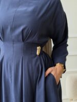 The Gilded Pleat Maxi Dress